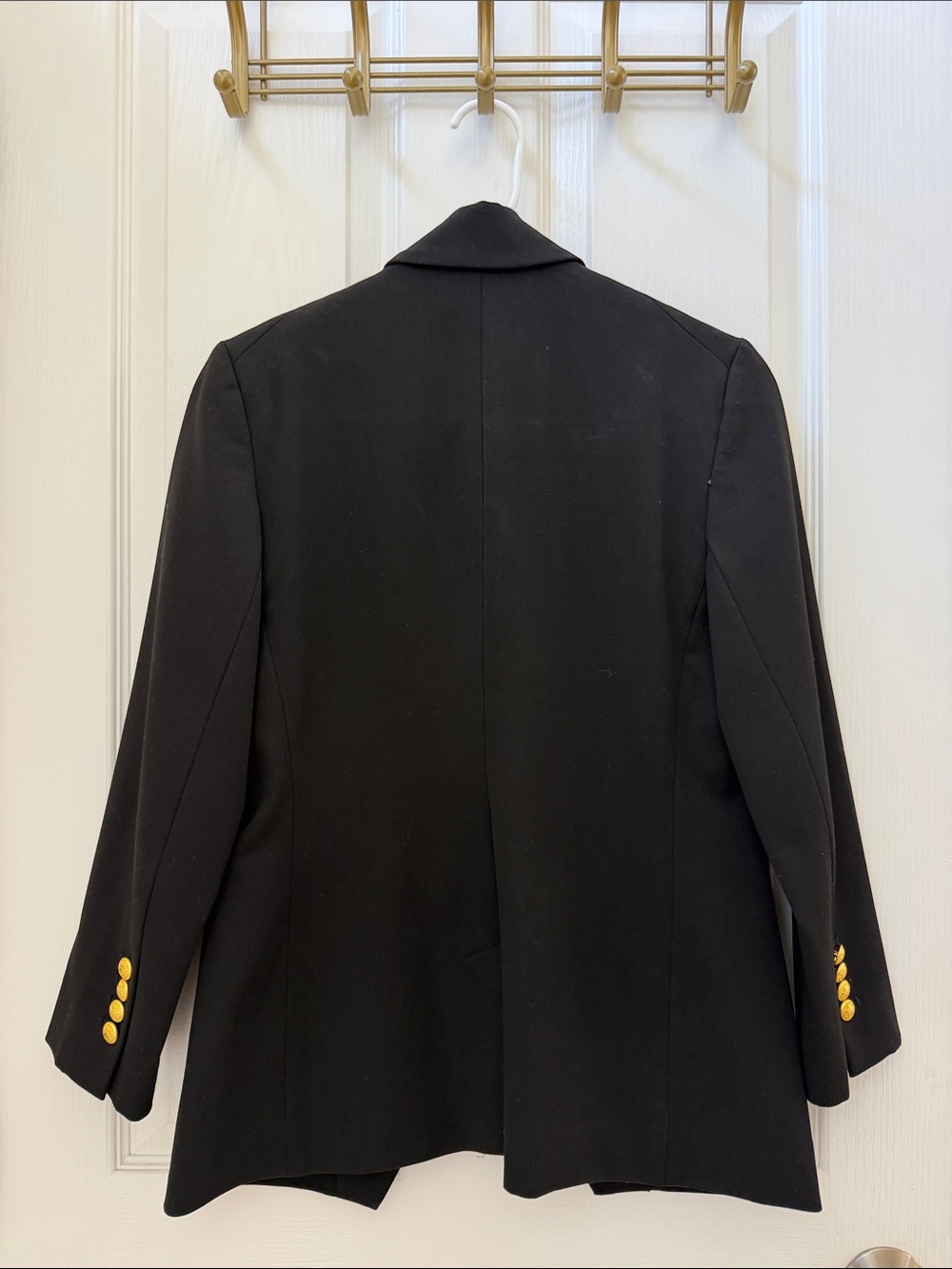 Express Black Double-Breasted Blazer with Gold Buttons - Picture 3 of 3